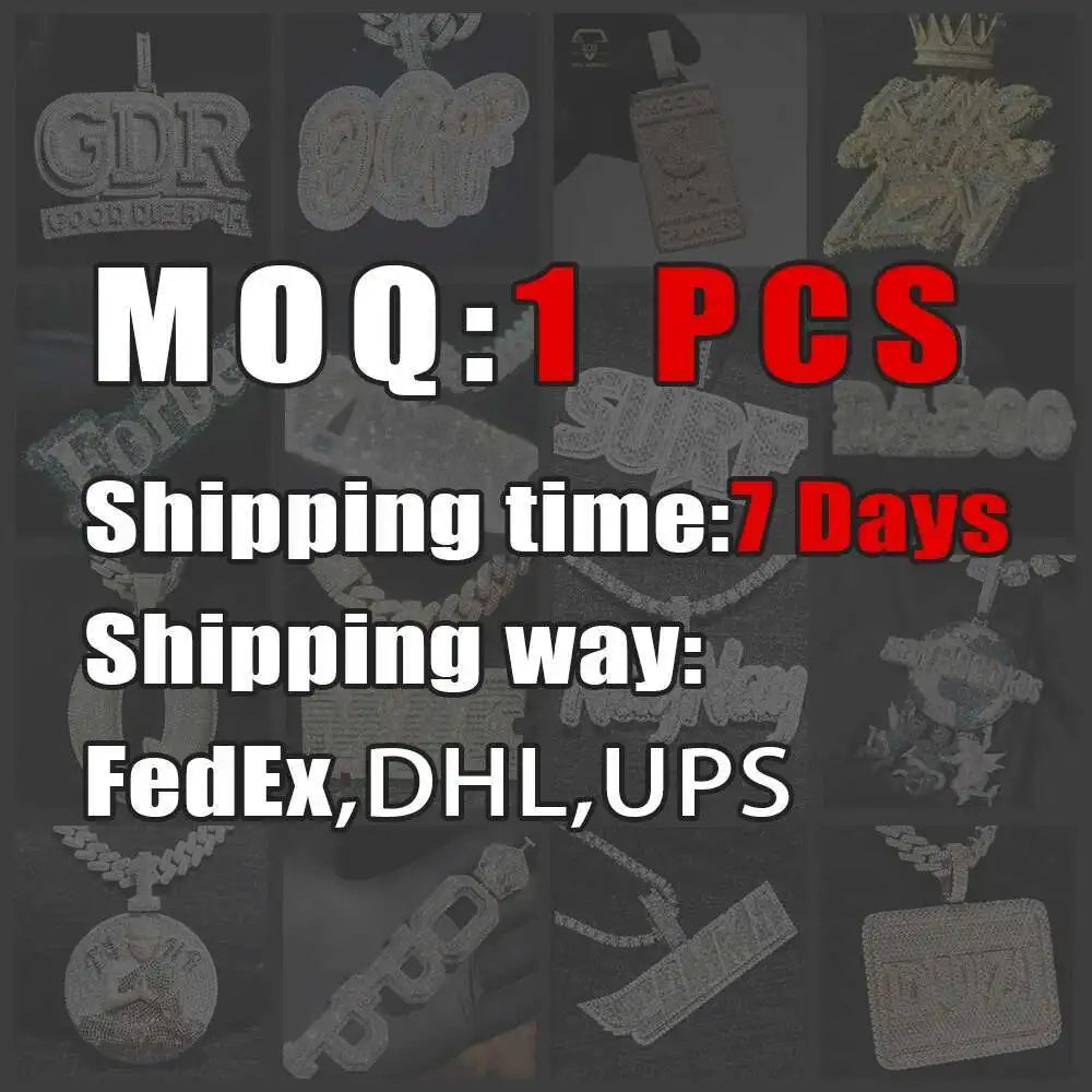 Ready For Ship Mens Hip Hop Jewelry 10mm 12mm 925 Sterling Silver Moissanite Cuban Link Chain Iced Out Necklace