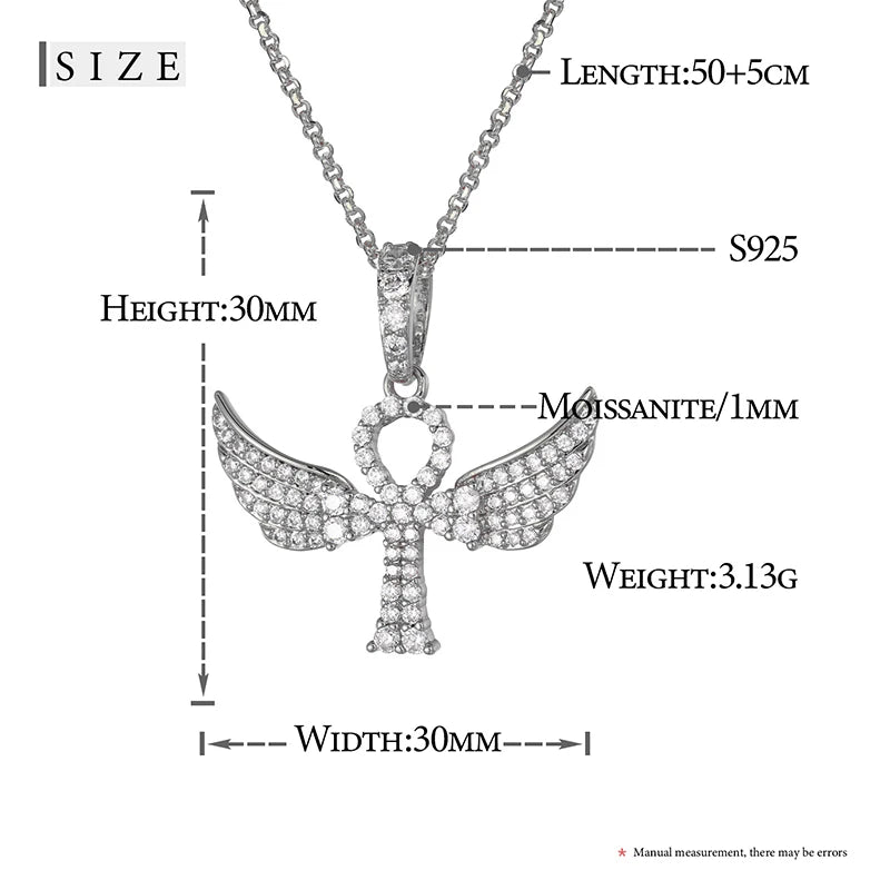 Religion Classic 3mm VVS1 D Color Moissanite Cross Pendant Necklace For Women Jewelry Sterling Silver S925 Gold Plated 18K White