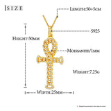 Religion Classic 3mm VVS1 D Color Moissanite Cross Pendant Necklace For Women Jewelry Sterling Silver S925 Gold Plated 18K White