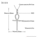 Religion Classic 3mm VVS1 D Color Moissanite Cross Pendant Necklace For Women Jewelry Sterling Silver S925 Gold Plated 18K White