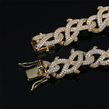 GUCY New Hip Hop Thorn Cuban Chain Necklace Micro Pave CZ Stones All Iced Out  Available Necklaces for Men Gifts