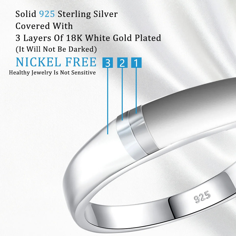 Popular New Design Moissanite Ring Women Silver 925 With Stone Dating luxury Brand Certified Jewelry Beautiful Gift Female Sale