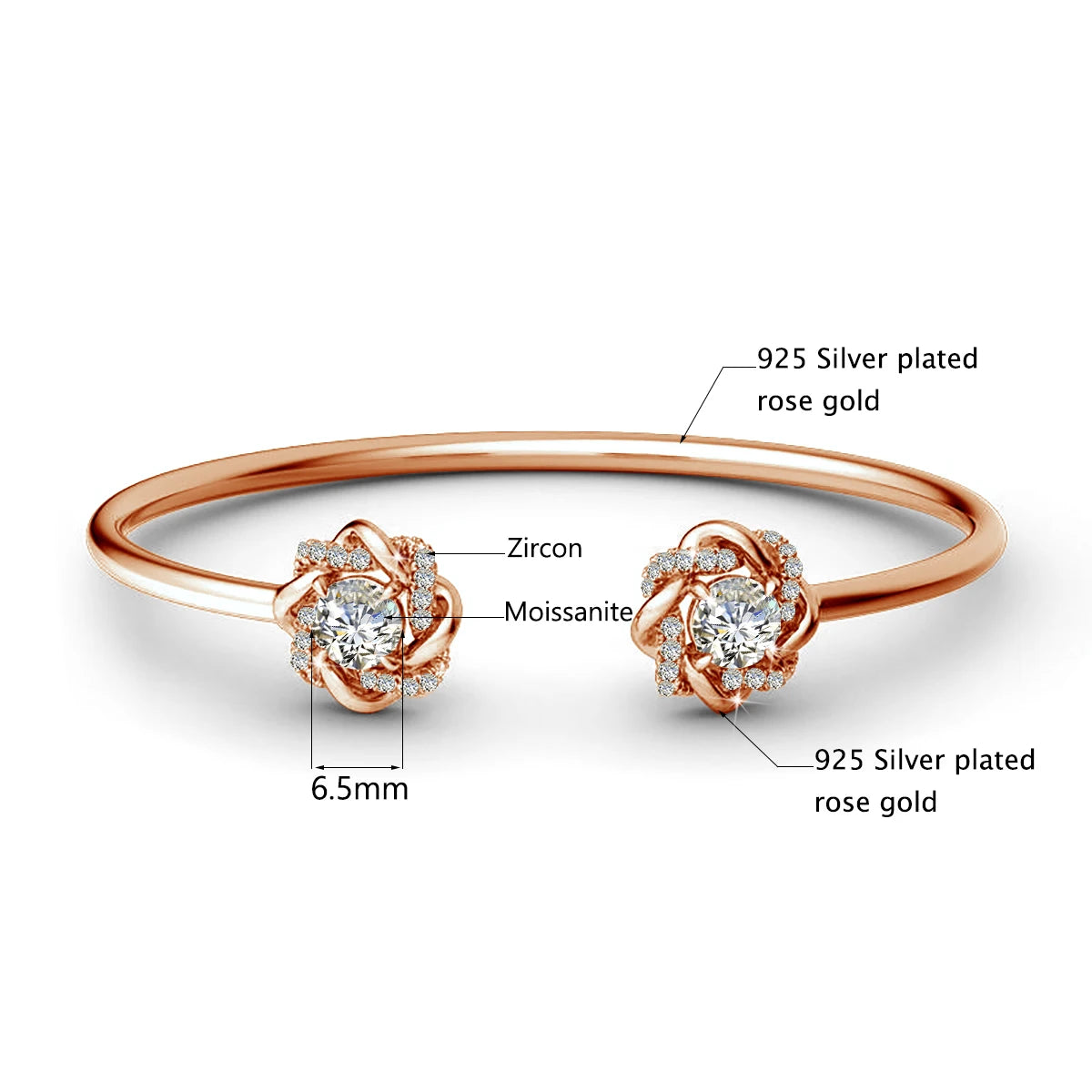 Original Moissanite Diamond Jewelry Sets for Women with Certificate Necklace Earrings Bangle Sets 925 Silver Wedding Luxury Gift