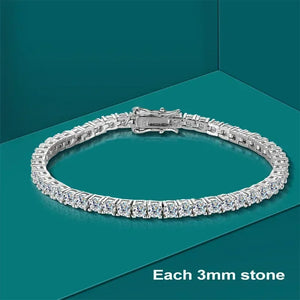 Real Moissanite Tennis Bracelet for Women Men 2.5-6.5mm Lab Diamond Bangle with Certificates 925 Sterling Silver Fine Jewelry