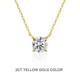 Moissanite Necklace 1-2ct D Color Solitaire Pandent GRA Certified Lab Diamond 925 Sterling Silver Plated 18k Necklaces for Women