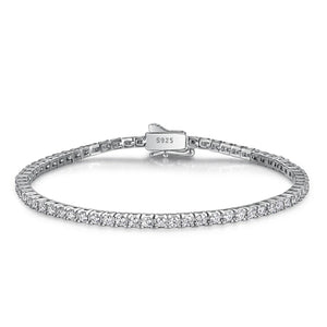 Moissanite Tennis Bracelet for Women 925 Sterling Silver Round Cut 2mm 3mm 4mm 5mm Size Options Elegant Fine Jewelry Gift