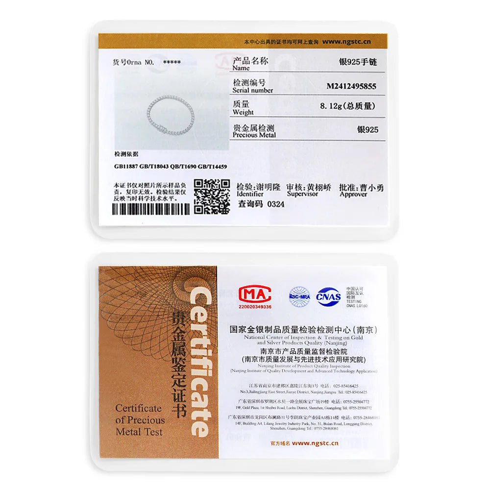 OEVAS 100% 925 Sterling Silver Real 3-5mm Moissanite Bracelet For Women Sparkling Wedding Party Fine Jewelry Valentine's Gifts