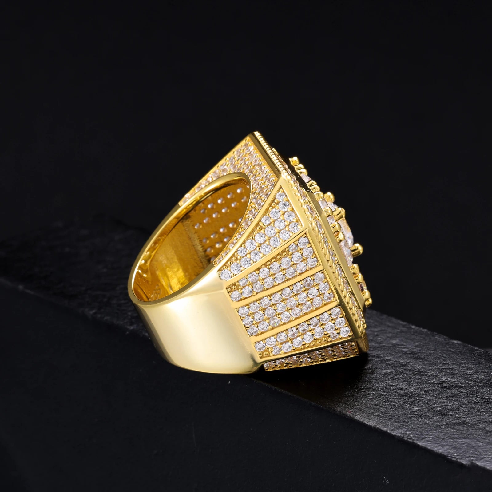 Moissanite Finger Rings Men Certificate Square Couple Ring For Women Luxury 925 Sterling Silver High Quality Hip Hop Jewelry