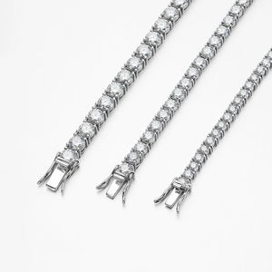 OEVAS 100% 925 Sterling Silver Real 3-5mm Moissanite Bracelet For Women Sparkling Wedding Party Fine Jewelry Valentine's Gifts