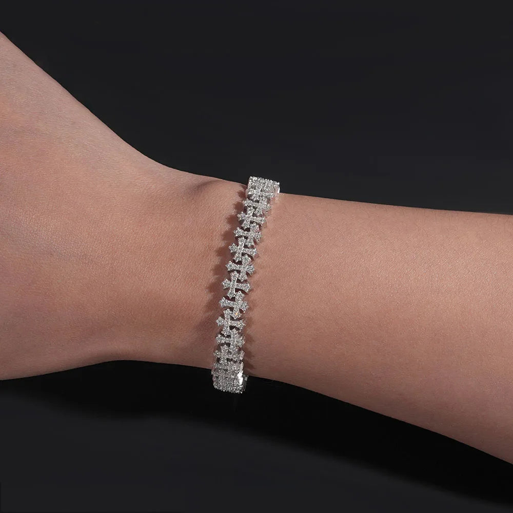 925 Silver Moissanite High-end Diamond Iced Out Chains Bracelet Women's Necklace With GRA Certificate Moissanite Pure Silver ﻿