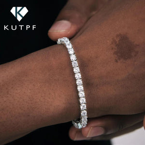 Real Moissanite Tennis Bracelet for Women Men 2.5-6.5mm Lab Diamond Bangle with Certificates 925 Sterling Silver Fine Jewelry