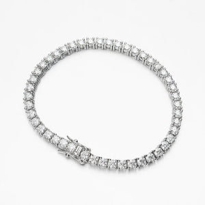OEVAS 100% 925 Sterling Silver Real 3-5mm Moissanite Bracelet For Women Sparkling Wedding Party Fine Jewelry Valentine's Gifts