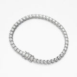 OEVAS 100% 925 Sterling Silver Real 3-5mm Moissanite Bracelet For Women Sparkling Wedding Party Fine Jewelry Valentine's Gifts