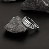 Newshe Full Moissanite Wedding Band for Men 925 Sterling Silver Engagement Rings Pave Round Eternity Promise Ring Size 7-13