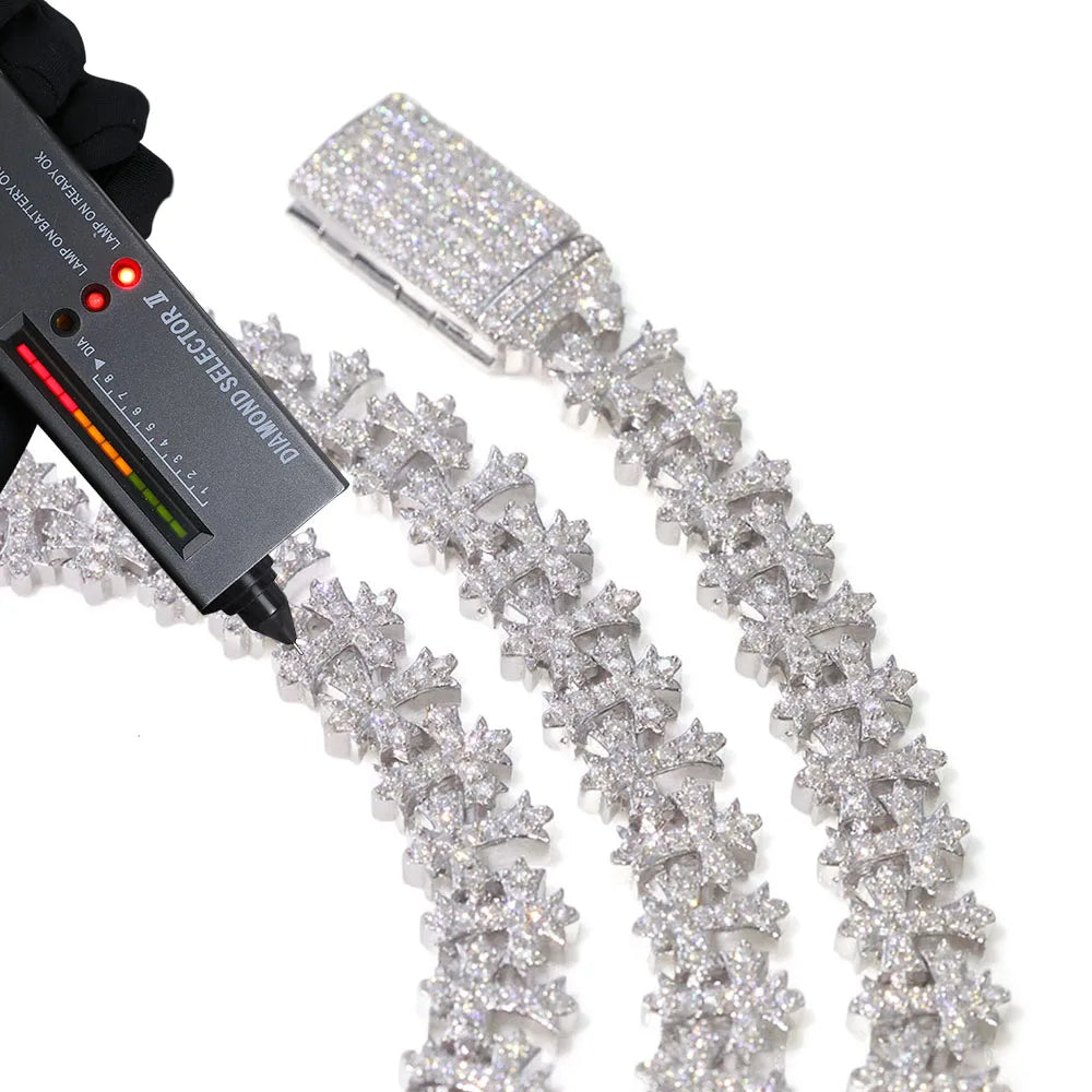 925 Silver Moissanite High-end Diamond Iced Out Chains Bracelet Women's Necklace With GRA Certificate Moissanite Pure Silver ﻿