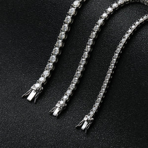 OEVAS 100% 925 Sterling Silver Real 3-5mm Moissanite Bracelet For Women Sparkling Wedding Party Fine Jewelry Valentine's Gifts