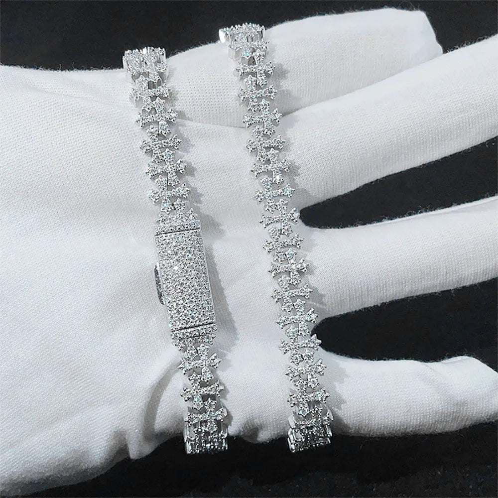 925 Silver Moissanite High-end Diamond Iced Out Chains Bracelet Women's Necklace With GRA Certificate Moissanite Pure Silver ﻿
