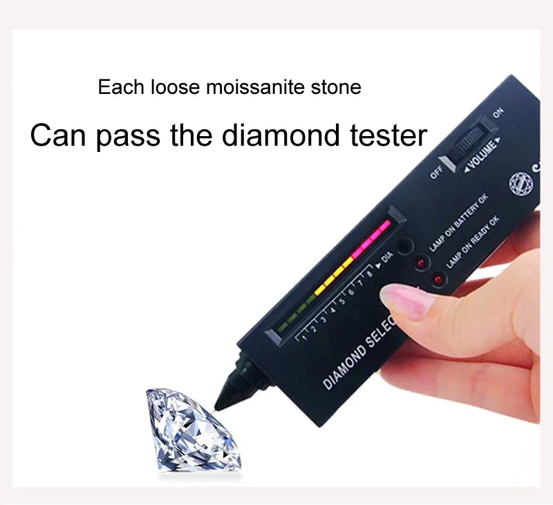 925 Sterling Silver Necklace Pendant 100% Real Moissanite For Women Fashion Clavicle Chain Necklaces Wedding Party Jewelry Gift