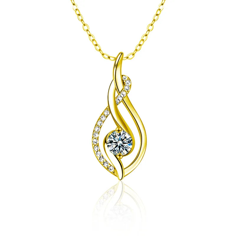 A 925 silver 0.5 carat moissanite classic casual fashion elegant versatile high quality men's and women's pendant necklace