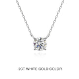 Moissanite Necklace 1-2ct D Color Solitaire Pandent GRA Certified Lab Diamond 925 Sterling Silver Plated 18k Necklaces for Women