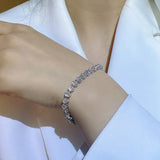 Light Luxury 925 Sterling Silver Crafted Moissanite Gemstone Bracelet for Women's Elegant Jewelry