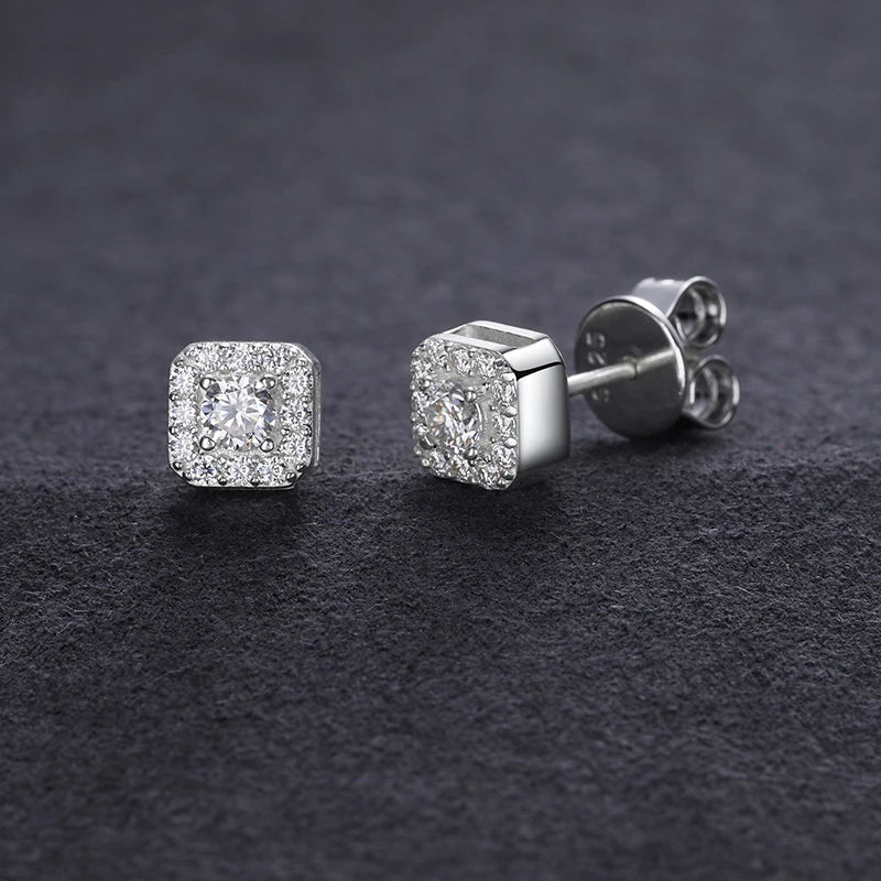 TUHE Unisex GRA Certified Moissanite Earrings 925 Silver Fine Jewelry Moissanite Earring For Women Jewelry Gift