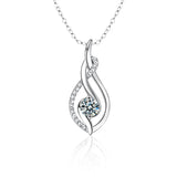A 925 silver 0.5 carat moissanite classic casual fashion elegant versatile high quality men's and women's pendant necklace