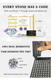 Moissanite Diamond Unusual Square Halo Stud Earrings For Women Certified 925 Sterling Silver Trendy Fine Anniversary Jewelry