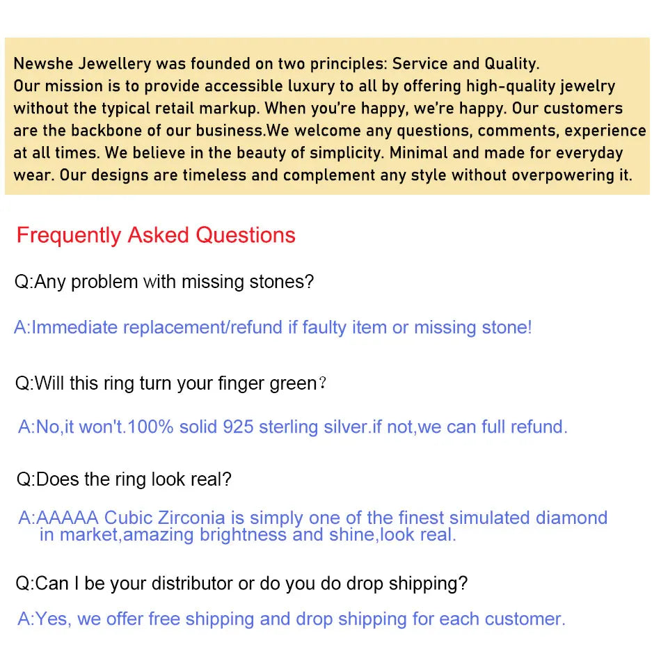 Newshe 2 Pieces Classic Wedding Rings Set for Women 7*7mm Princess Cut AAAAA Zircon 925 Sterling Silver Engagement Ring Jewelry