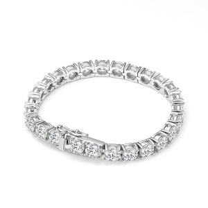 OEVAS 100% 925 Sterling Silver Real 3-5mm Moissanite Bracelet For Women Sparkling Wedding Party Fine Jewelry Valentine's Gifts