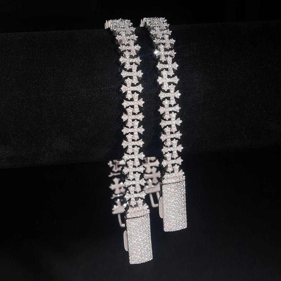 925 Silver Moissanite High-end Diamond Iced Out Chains Bracelet Women's Necklace With GRA Certificate Moissanite Pure Silver ﻿