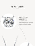 Moissanite Diamond 6.5mm 1CT Necklace For Woman Pendant 925 Silver Necklace For Women Chains Party Bridal Fine Jewelry