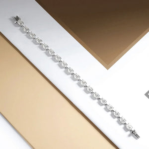 16ct 17ct 18ct Oval D Color Moissanite Tennis Bracelet For Women S925 Sterling Silver Sparkling Bracelet Plated 18K Fine Jewelry