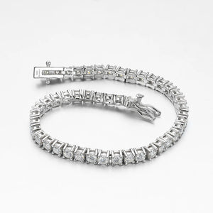 OEVAS 100% 925 Sterling Silver Real 3-5mm Moissanite Bracelet For Women Sparkling Wedding Party Fine Jewelry Valentine's Gifts