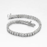 OEVAS 100% 925 Sterling Silver Real 3-5mm Moissanite Bracelet For Women Sparkling Wedding Party Fine Jewelry Valentine's Gifts