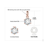 JewelryPalace Moissanite D Color 1ct 1.5ct 2ct 3ct Round 925 Sterling Silver Pendant Necklace for Woman No Chain