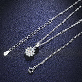 925 Sterling Silver Necklace Pendant 100% Real Moissanite For Women Fashion Clavicle Chain Necklaces Wedding Party Jewelry Gift