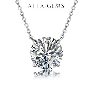Moissanite Diamond 6.5mm 1CT Necklace For Woman Pendant 925 Silver Necklace For Women Chains Party Bridal Fine Jewelry