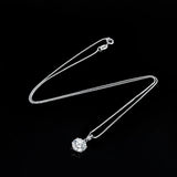 JewelryPalace Moissanite D Color 1ct 1.5ct 2ct 3ct Round 925 Sterling Silver Pendant Necklace for Woman No Chain