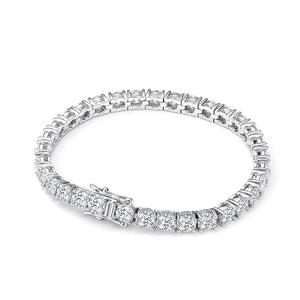 OEVAS 100% 925 Sterling Silver Real 3-5mm Moissanite Bracelet For Women Sparkling Wedding Party Fine Jewelry Valentine's Gifts