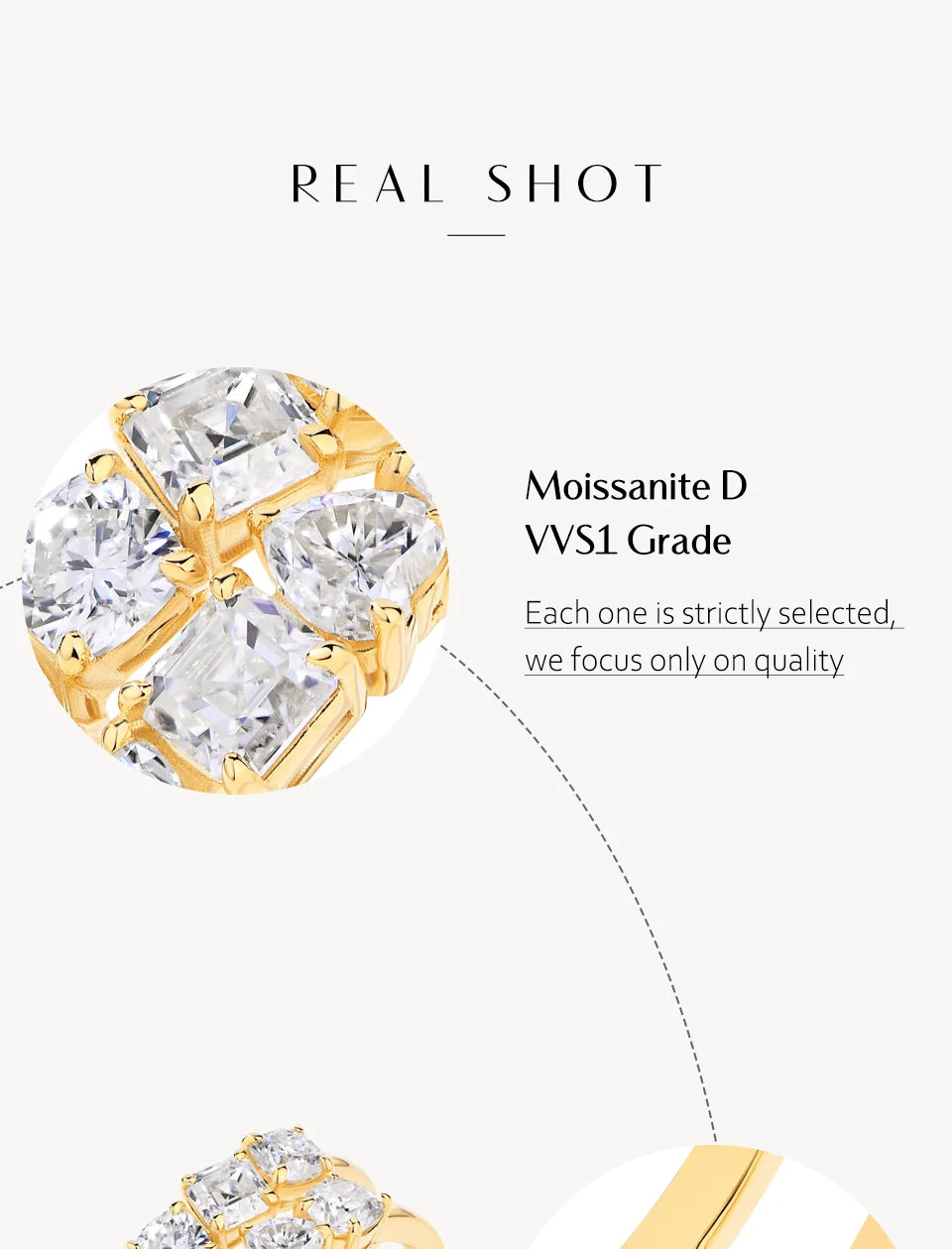 CHARMING Luxury 3.2 CT Sparkling S925 Silver Moissanite Diamond Ring for Women Engagement Wedding Fine Jewelry Anniversary Gift