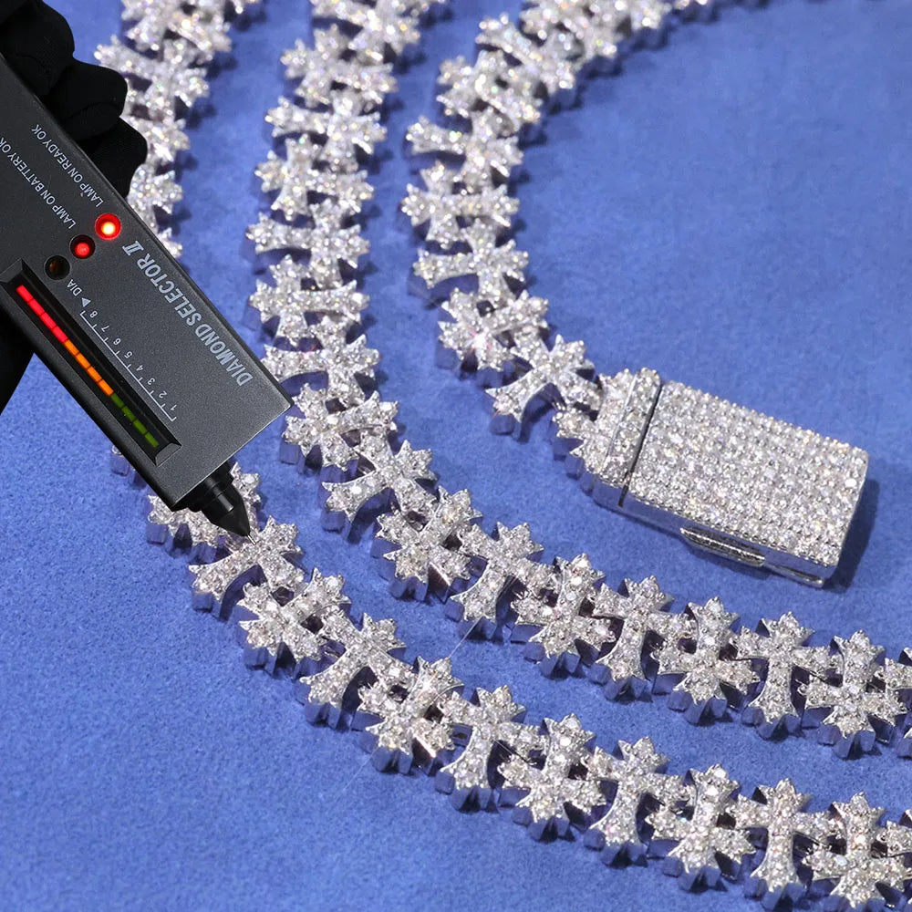 925 Silver Moissanite High-end Diamond Iced Out Chains Bracelet Women's Necklace With GRA Certificate Moissanite Pure Silver ﻿