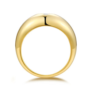 JIUZUAN Christmas Gift Moissanite Ring, 18K Gold Plated S925 Silver, Unique Oval Design, Hypoallergenic Jewelry for Women