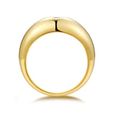 JIUZUAN Christmas Gift Moissanite Ring, 18K Gold Plated S925 Silver, Unique Oval Design, Hypoallergenic Jewelry for Women