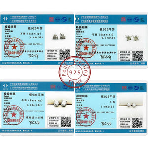 Moissanite Stud Earrings 100% Real 925 Sterling Silver Six Claw Earrings for Women Lady Girls Sparkling Classic Wedding Earring