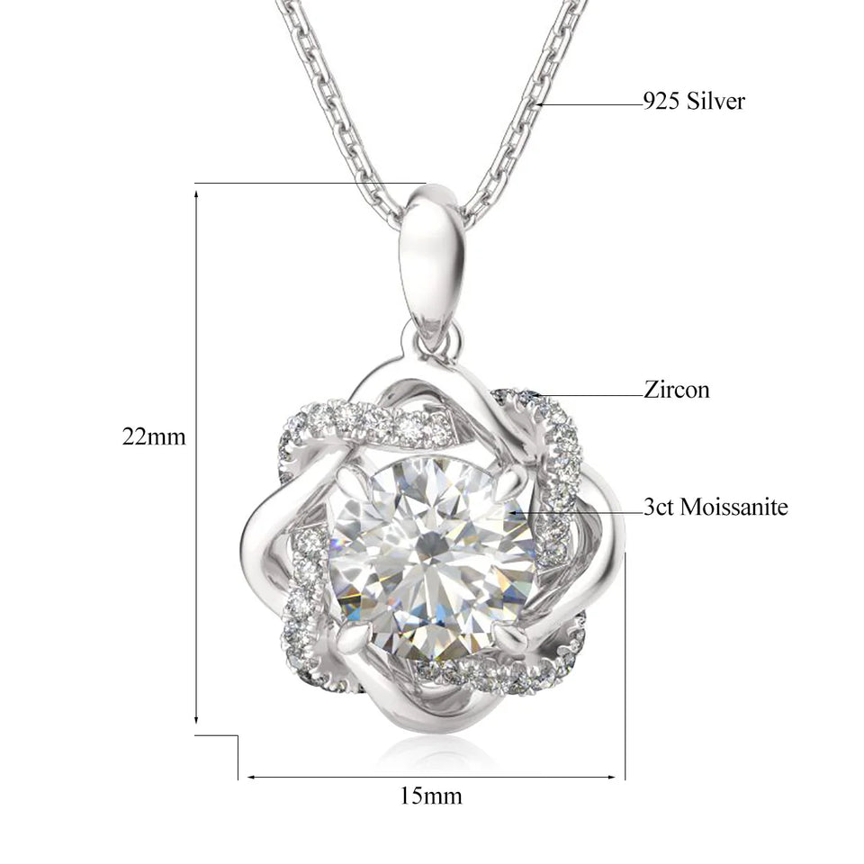 Original Moissanite Diamond Jewelry Sets for Women with Certificate Necklace Earrings Bangle Sets 925 Silver Wedding Luxury Gift