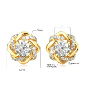 Original Moissanite Diamond Jewelry Sets for Women with Certificate Necklace Earrings Bangle Sets 925 Silver Wedding Luxury Gift