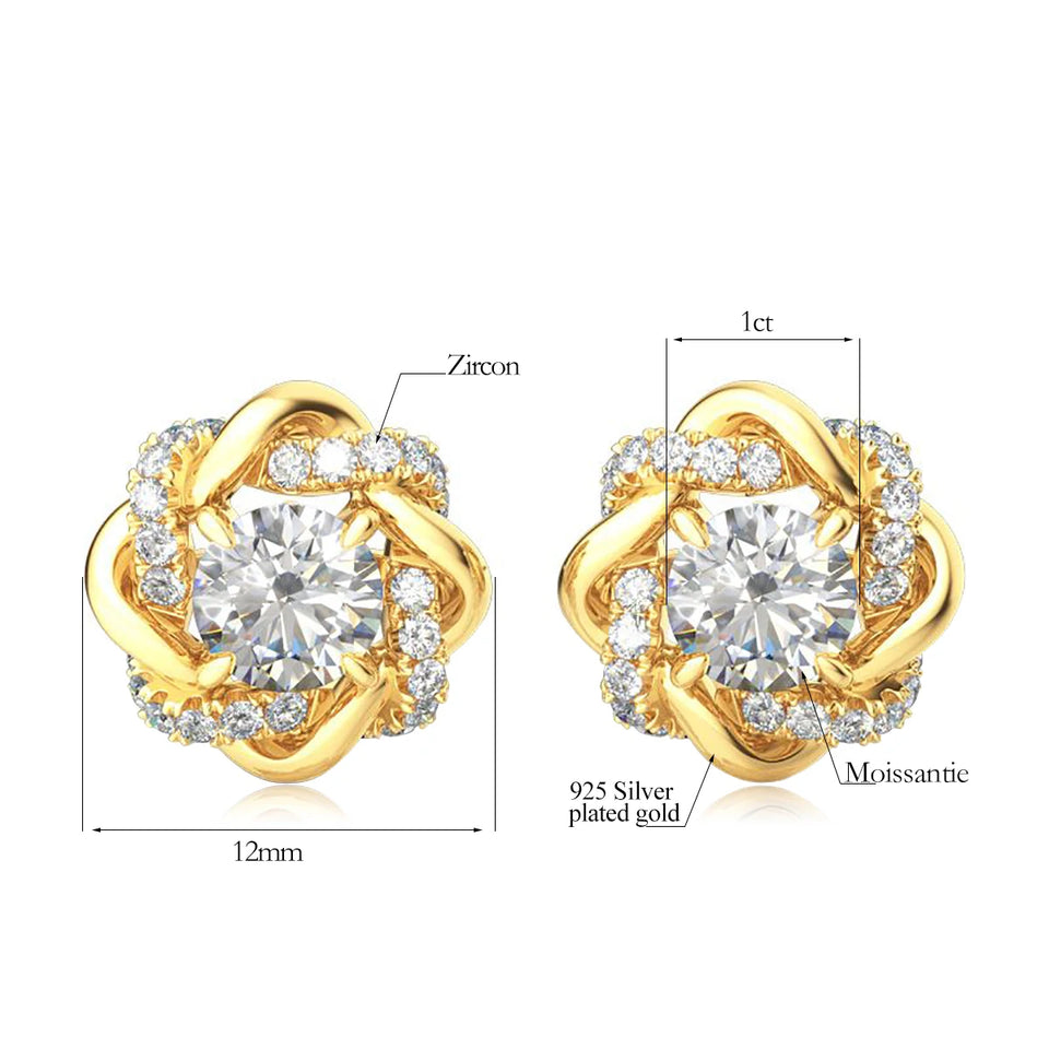 Original Moissanite Diamond Jewelry Sets for Women with Certificate Necklace Earrings Bangle Sets 925 Silver Wedding Luxury Gift