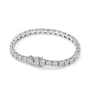 OEVAS 100% 925 Sterling Silver Real 3-5mm Moissanite Bracelet For Women Sparkling Wedding Party Fine Jewelry Valentine's Gifts