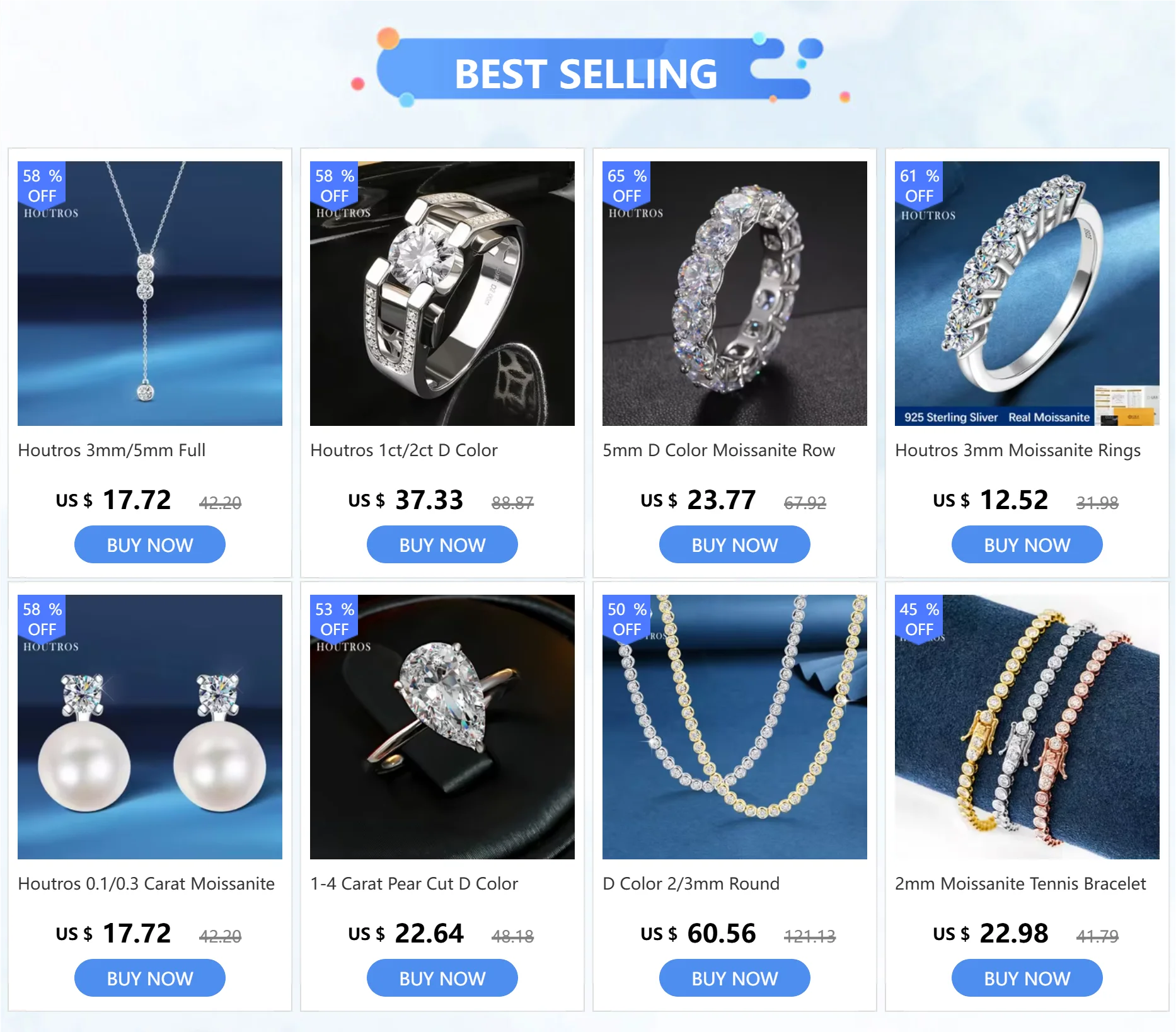 2mm Moissanite Tennis Bracelet for Woman Men 925 Sterling Silver Plated 18k Gold Hip Hop Chain Round Bubble Diamond Bracelets